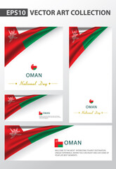 OMAN Colors Background Collection, OMANI National Flag (Vector Art)
