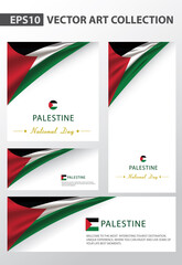 PALESTINE Colors Background Collection, PALESTINIAN National Flag (Vector Art)
