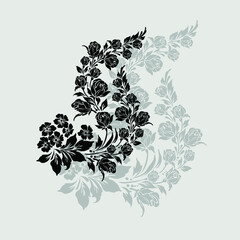 flower motif design element