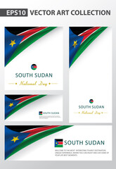 SOUTHSUDAN Colors Background Collection,SOUTH SUDAN National Flag (Vector Art)
