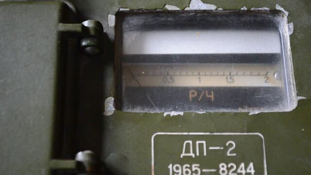 Soviet vintage military geiger counter .Cold War time.
