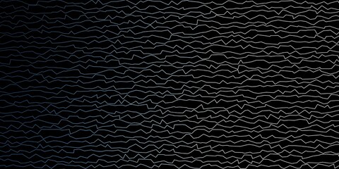 Dark BLUE vector texture with wry lines. Abstract gradient illustration with wry lines. Pattern for commercials, ads.