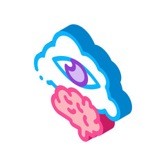 Self-Awareness Icon Vector. Isometric Self-Awareness Sign. Color Isolated Symbol Illustration