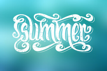 Summer hand drawn lettering