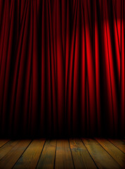 red theater curtain