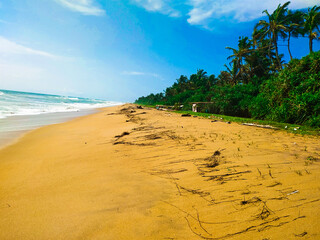 beautiful  Panadura beach in Sri Lanka