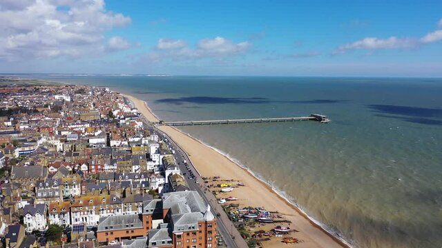 Aerial view of Deal castle, Deal, Kent, UK