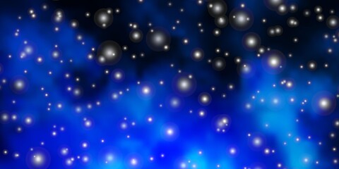 Light BLUE vector background with colorful stars. Modern geometric abstract illustration with stars. Design for your business promotion.