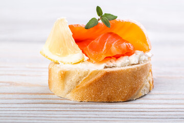Mini salmon sandwiches