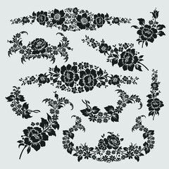 vector floral design elements