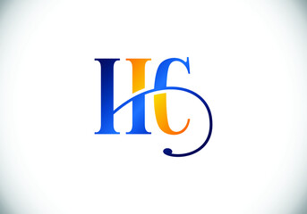 Initial Monogram Letter H C Logo Design Vector Template. HC Letter Logo Design