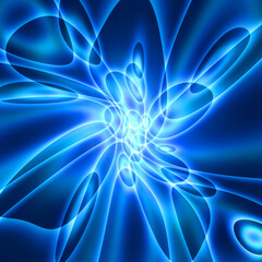   blue circles on a dark background