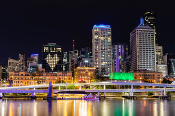 Fototapeta na wymiar Brisbane City by night, Queensland, Australia