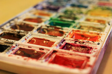 Watercolor paints for the artist