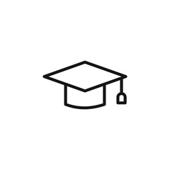 graduate hat icon vector