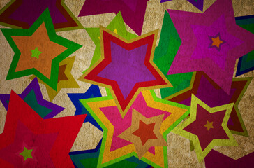 star grunge on the paper