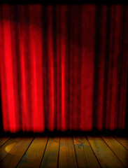  red theater curtain