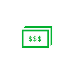 Paper Money stack icon, financial payment concept. Stock vector illustration isolated on white background.