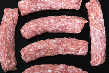 Raw pork chivapchichi closeup