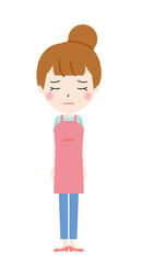 落ち込む主婦のイラスト2