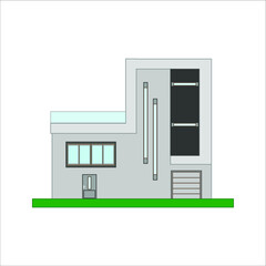 modern house. illustration for web and mobile design.