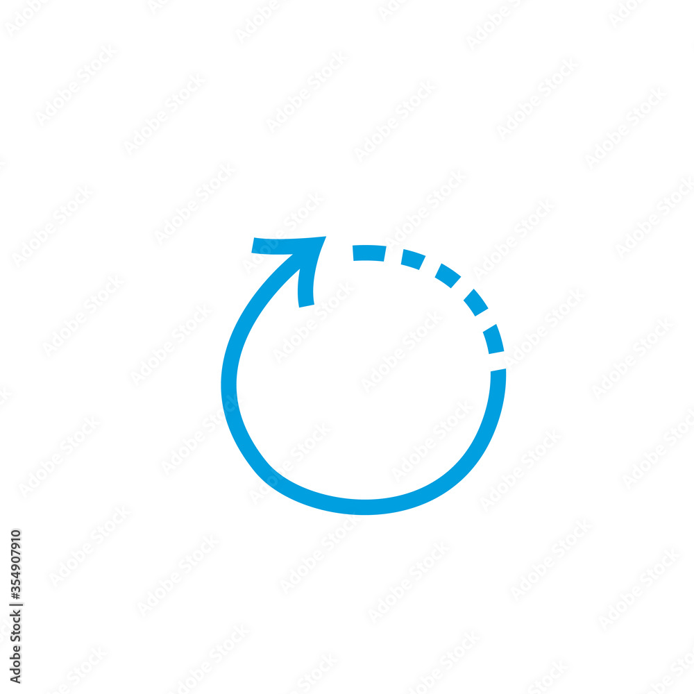 Poster dashed circle arrows and direction sign. round arrow for presentation. vector color circle isolated 