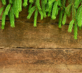 Christmas weathered wood background