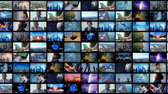 映像コンテンツ　大量のムービー画面