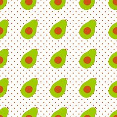 Seamless pattern fruit avocado market. Design farm natural vitamin