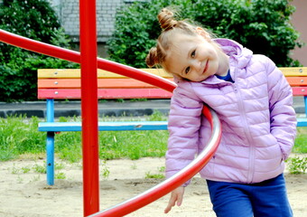 little girl on playground