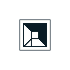 Letter P abstract logo icon design template