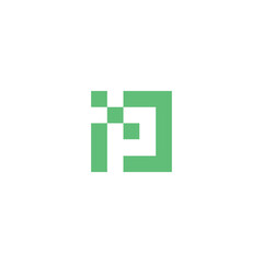 Obraz premium Letter P abstract logo icon design template