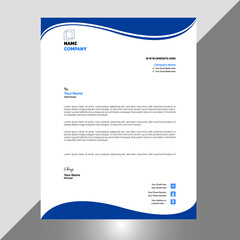 Clean And Modern Letterhead Template.