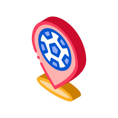 destination football icon vector. isometric destination football sign. color isolated symbol illustration