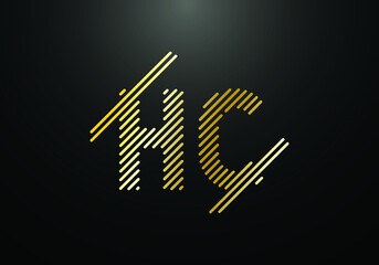 Initial Monogram Letter H C Logo Design Vector Template. HC Letter Logo Design