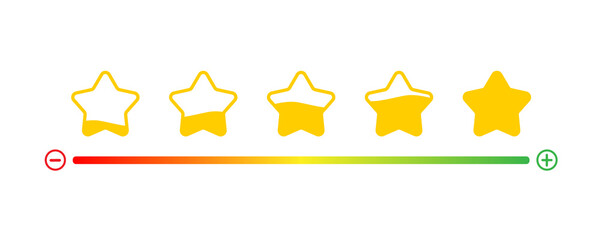Customer service evaluation and satisfaction survey concepts. Feedback client, Consumer experience scale rating. Vector illustration icon emoticon flat design