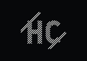 Initial Monogram Letter H C Logo Design Vector Template. HC Letter Logo Design
