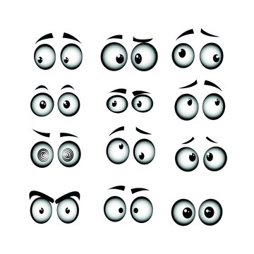 Set 3d Cartoon Eye In Vector High quality original trendy vector set of cartoon eyes.