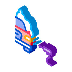 car wash icon vector. isometric car wash sign. color isolated symbol illustration