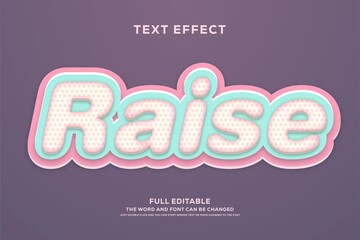 Modern vibrant 3d text effect with editable font style