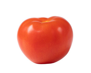 Red tomato isolated on a white background.