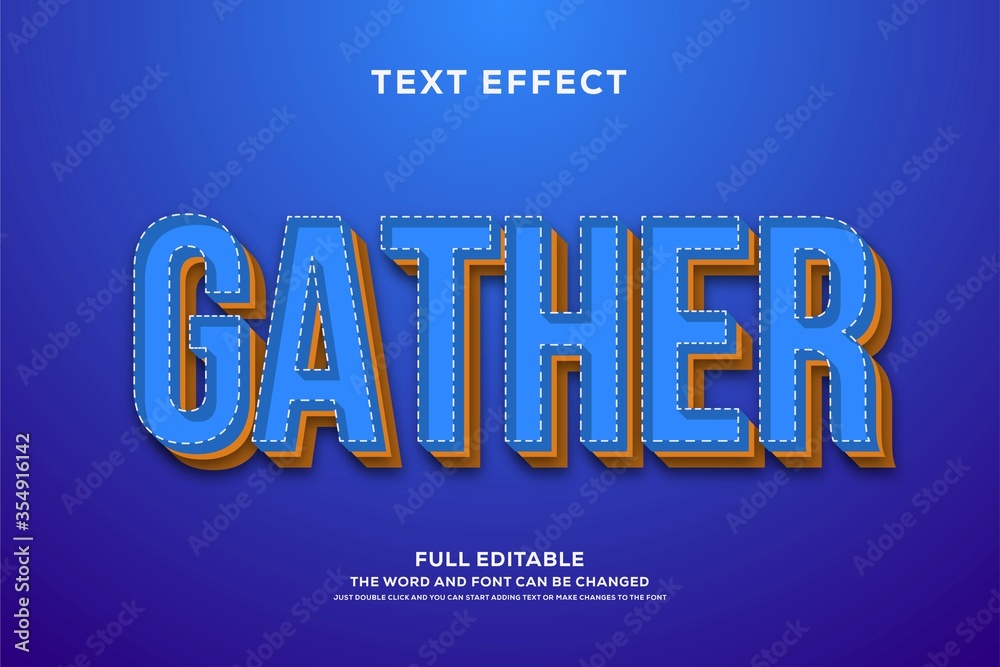 Poster soft text with editable font effect
