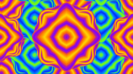 Op Art retro futuristic background. Optical illusion 80s background. 3D illustration.