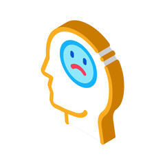 pessimistic person icon vector. isometric pessimistic person sign. color isolated symbol illustration