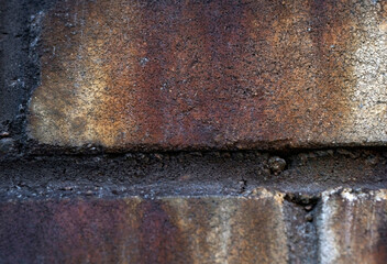 Abstract brick wall background, closeup. Red brick wall texture.