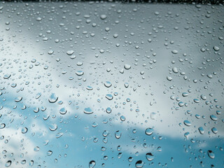 water drops on glass