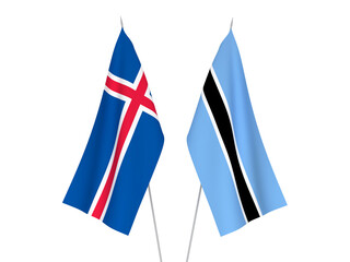 Iceland and Botswana flags