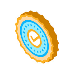 case approval icon vector. isometric case approval sign. color isolated symbol illustration