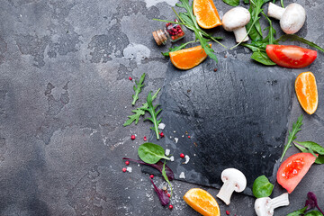 Fresh delicious ingredients for healthy cooking salad