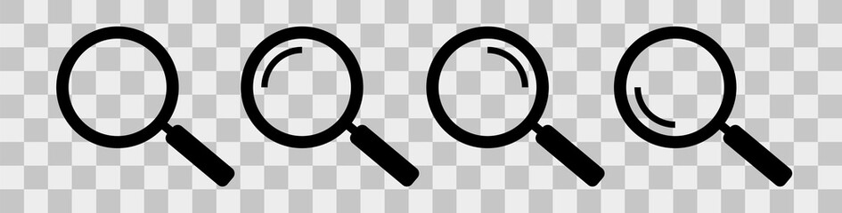 magnifying glass vector illustration graphic design. magnifier set . magnifying glass icon for apps and websites.